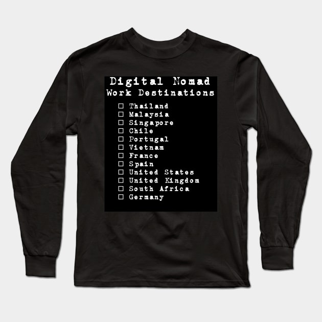 Digital Nomad Long Sleeve T-Shirt by islander